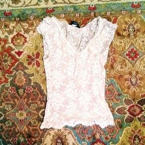 Sheer White Lace Top